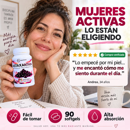 Astaxantina Triple Strength 12 mg – Belleza, Visión y Protección Antioxidante