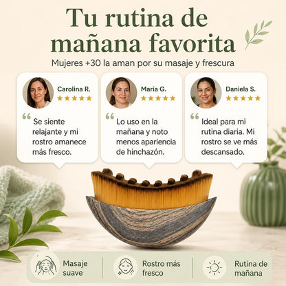 Cepillo Facial Linfático | Rostro Más Fresco y Menos Hinchado
