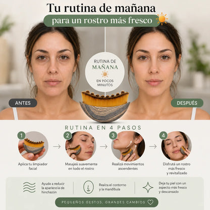 Cepillo Facial Linfático | Rostro Más Fresco y Menos Hinchado