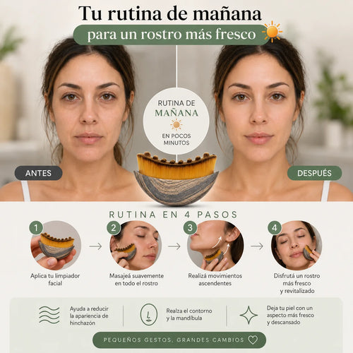 Cepillo Facial Linfático | Rostro Más Fresco y Menos Hinchado